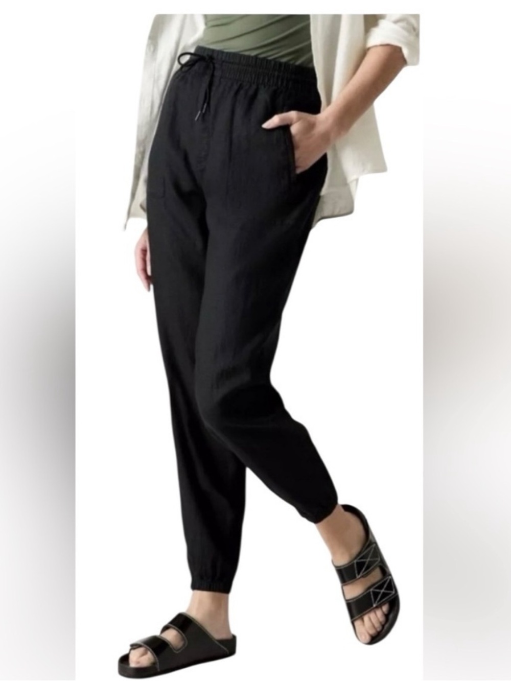 Athleta High Rise Resort Linen Jogger